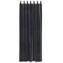 Cortinas Blackout  con lazos de colgar 2 pcs Gris oscuro terciopelo | Foro24.es | Tu tienda online para hogar, jardín y más Foro24.es