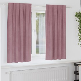 Cortinas opacas con cinta superior 2 piezas de terciopelo rosa oscuro by , Curtains and curtains - Ref: Foro24-4107244, Price...