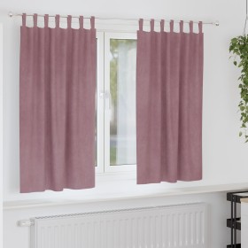 Cortinas Blackout con lazos colgantes, 2 pcs de terciopelo rosa oscuro by , Curtains and curtains - Ref: Foro24-4107249, Pric...
