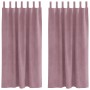 Cortinas Blackout con lazos colgantes, 2 pcs de terciopelo rosa oscuro by , Curtains and curtains - Ref: Foro24-4107249, Pric...