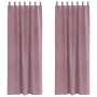 Cortinas Opacas  con Lazos Colgantes 2 pcs Rosa Oscuro Terciopelo | Foro24.es | Tu tienda online para hogar, jardín y más Foro24.es