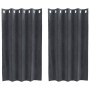 Cortinas Blackout con Ojales 2 pcs de Terciopelo Gris Claro | Foro24.es | Tu tienda online para hogar, jardín y más Foro24.es