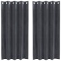 Cortinas Blackout de  con ojales 2 pcs de terciopelo gris claro | Foro24.es | Tu tienda online para hogar, jardín y más Foro24.es