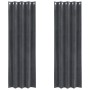 Cortinas Opacas con Ojales 2 unidades Gris Claro Terciopelo by , Curtains and curtains - Ref: Foro24-4107257, Price: 37,63 €,...