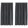 Cortinas Opacas  con Cinta Superior 2 piezas de Terciopelo Gris Claro | Foro24.es | Tu tienda online para hogar, jardín y más Foro24.es