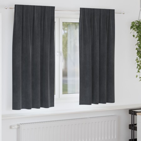 Cortinas Opacas con Cinta Superior 2 pcs de Terciopelo Gris Claro by , Curtains and curtains - Ref: Foro24-4107259, Price: 29...