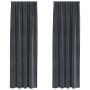 Cortinas Blackout de  con cinta superior 2 pcs Velvet Gris Claro | Foro24.es | Tu tienda online para hogar, jardín y más Foro24.es