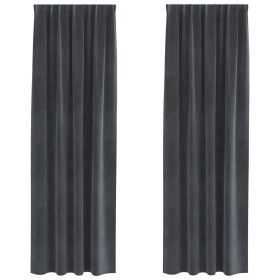 Cortinas Opacas con Cinta Superior 2 pcs de Terciopelo Gris Claro von , Vorhänge und Gardinen - Ref: Foro24-4107262, Preis: 3...