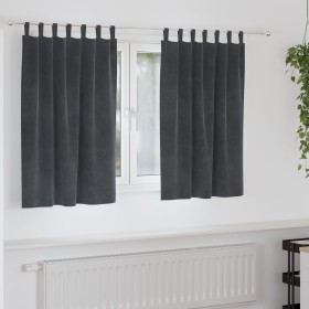 Cortinas Blackout con lazos colgantes 2 pcs de