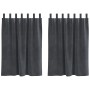 Cortinas Blackout  con lazos colgantes 2 pcs de terciopelo gris claro | Foro24.es | Tu tienda online para hogar, jardín y más Foro24.es