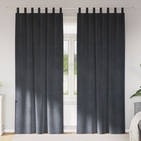 Cortinas Opacas con lazos colgantes 2 pcs de