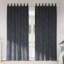 Cortinas Opacas  con lazos colgantes 2 pcs de terciopelo gris claro | Foro24.es | Tu tienda online para hogar, jardín y más Foro24.es