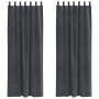 Cortinas Opacas  con lazos colgantes 2 pcs de terciopelo gris claro | Foro24.es | Tu tienda online para hogar, jardín y más Foro24.es