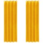 Cortinas Opacas de  con Ojales 2 pcs Mostaza Amarillo Terciopelo | Foro24.es | Tu tienda online para hogar, jardín y más Foro24.es