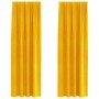 Cortinas Opacas con cinta superior 2 pcs Mostaza de Terciopelo by , Curtains and curtains - Ref: Foro24-4107275, Price: 34,49...