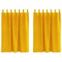 Cortinas Opacas  con Lazos de Suspensión 2 pcs Amarillo Mostaza Terciopelo | Foro24.es | Tu tienda online para hogar, jardín y más Foro24.es