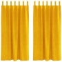 Cortinas Opacas  con Lazos de Colgar 2 pcs Amarillo Mostaza Terciopelo | Foro24.es | Tu tienda online para hogar, jardín y más Foro24.es
