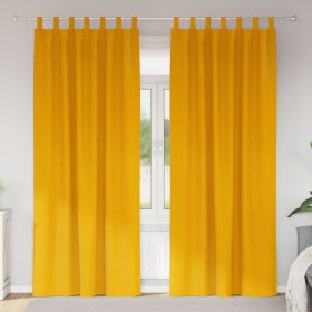 Cortinas opacas con lazos de colgar 2 pcs