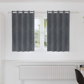 Cortinas Blackout con Ojetes 2 pcs Super Gris Claro Terciopelo by , Curtains and curtains - Ref: Foro24-4107283, Price: 28,50...