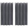 Cortinas Blackout con Ojetes 2 pcs Super Gris Claro Terciopelo by , Curtains and curtains - Ref: Foro24-4107283, Price: 28,50...