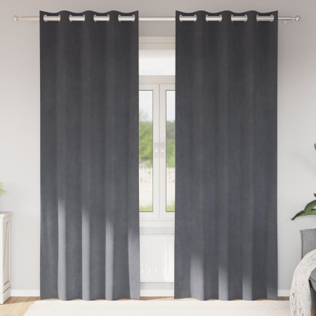 Cortinas Blackout de  con Ojales 2 pcs Gris Claro Super Suave | Foro24.es | Tu tienda online para hogar, jardín y más Foro24.es