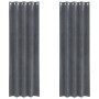 Cortinas Blackout de  con Ojales 2 pcs Gris Claro Super Suave | Foro24.es | Tu tienda online para hogar, jardín y más Foro24.es
