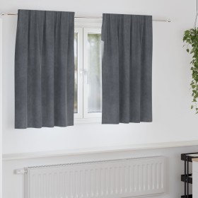 Cortinas blackout con cinta superior 2 pcs de terciopelo gris claro von , Vorhänge und Gardinen - Ref: Foro24-4107288, Preis:...