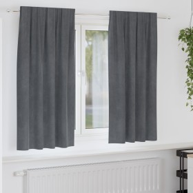 Cortinas Blackout de con cinta superior 2 pcs de terciopelo gris claro von , Vorhänge und Gardinen - Ref: Foro24-4107289, Pre...