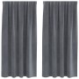 Cortinas Blackout de con cinta superior 2 pcs de terciopelo gris claro by , Curtains and curtains - Ref: Foro24-4107289, Pric...