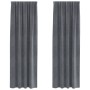Cortinas opacas con cinta superior 2 pcs de terciopelo gris claro by , Curtains and curtains - Ref: Foro24-4107291, Price: 35...