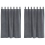 Cortinas Blackout de  con lazos de suspensión 2 pcs de terciopelo gris claro | Foro24.es | Tu tienda online para hogar, jardín y más Foro24.es