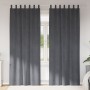 Cortinas opacas  con lazos colgantes 2 pcs de terciopelo gris claro | Foro24.es | Tu tienda online para hogar, jardín y más Foro24.es