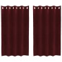 Cortinas blackout  con ojales 2 pcs Rojo vino Terciopelo | Foro24.es | Tu tienda online para hogar, jardín y más Foro24.es