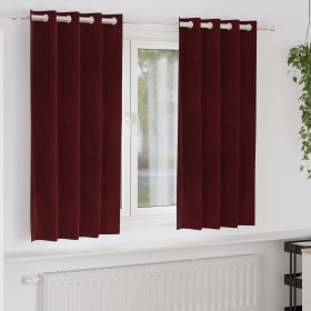 Cortinas Blackout con ojales 2 pcs Vino Rojo