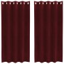 Cortinas Blackout  con ojales 2 pcs Vino Rojo Terciopelo | Foro24.es | Tu tienda online para hogar, jardín y más Foro24.es
