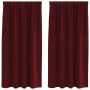 Cortinas opacas con cinta en la parte superior 2 pcs Rojo vino de terciopelo by , Curtains and curtains - Ref: Foro24-4107304...