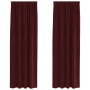 Cortinas Blackout  con cinta superior 2 piezas borgoña de terciopelo | Foro24.es | Tu tienda online para hogar, jardín y más Foro24.es