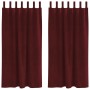 Cortinas Opacas  con Lazos de Colgado 2 pcs Rojo Vino Terciopelo | Foro24.es | Tu tienda online para hogar, jardín y más Foro24.es