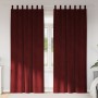 Cortinas Opacas  con Lazos de Colgado 2 pcs Rojo Vino Terciopelo | Foro24.es | Tu tienda online para hogar, jardín y más Foro24.es