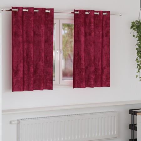Cortinas de Terciopelo Vino Poliéster 140 x 140 cm Cortina | Foro24.es | Tu tienda online para hogar, jardín y más Foro24.es