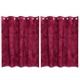 Cortinas de Terciopelo Vino Poliéster 140 x 140 cm Cortina | Foro24.es | Tu tienda online para hogar, jardín y más Foro24.es
