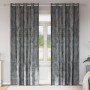 Cortinas de Terciopelo 2 pcs con ojales gris 225x140 cm | Foro24.es | Tu tienda online para hogar, jardín y más Foro24.es