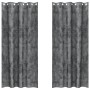 Cortinas de Terciopelo 2 pcs con Ojales Grises 245x140 cm | Foro24.es | Tu tienda online para hogar, jardín y más Foro24.es