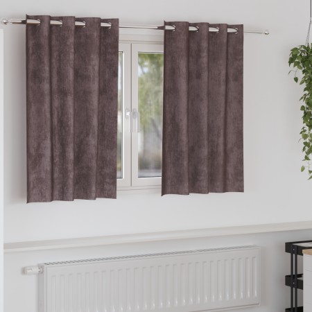 Cortinas 2 pcs con ojales Marrón 140x140 cm | Foro24.es | Tu tienda online para hogar, jardín y más Foro24.es