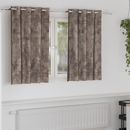 Cortinas de Terciopelo 2 pcs con Ojales Cappuccino 140x140 cm | Foro24.es | Tu tienda online para hogar, jardín y más Foro24.es