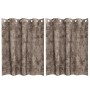 Cortinas de Terciopelo 2 pcs con Ojales Cappuccino 140x140 cm | Foro24.es | Tu tienda online para hogar, jardín y más Foro24.es