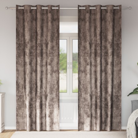 Cortinas de 2 piezas con ojales Cappuccino 260x140 cm | Foro24.es | Tu tienda online para hogar, jardín y más Foro24.es
