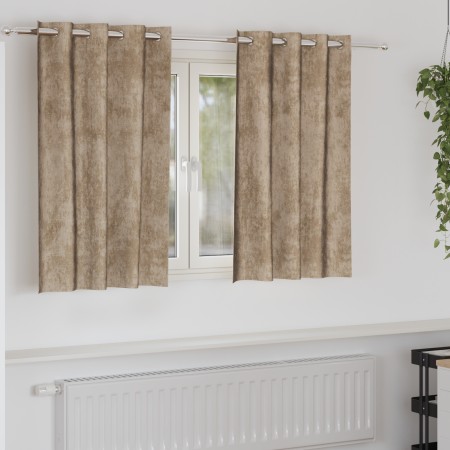 Cortinas de Terciopelo Champagne Poliéster 140 x 140 cm | Foro24.es | Tu tienda online para hogar, jardín y más Foro24.es