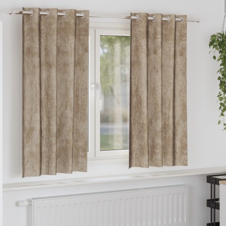 Cortinas de Terciopelo Champagne Poliéster 140 x 175 cm | Foro24.es | Tu tienda online para hogar, jardín y más Foro24.es