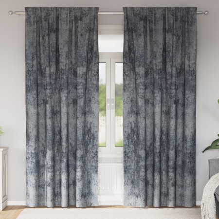 Cortinas de terciopelo 2 pcs con ojales Plata gris 260x140 cm | Foro24.es | Tu tienda online para hogar, jardín y más Foro24.es